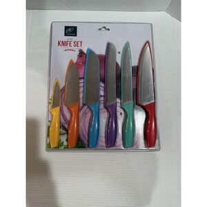 Lighahead 6-Piece Stainless Steel Kitchen Knife Set – Multi-Color